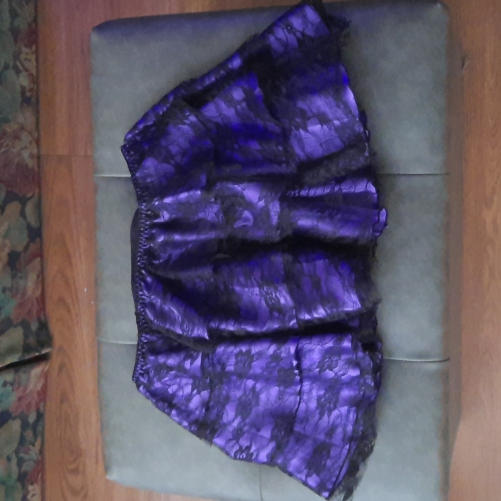 Purple bustle skirt
